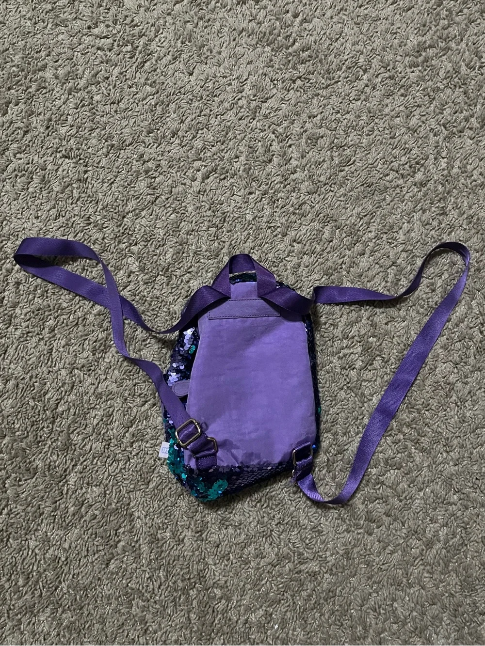 Mini Purple and Blue Sequin Backpack NEW